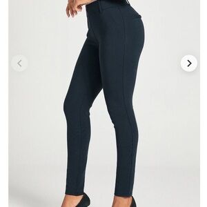 Betabrand Classic XS Petite Dress Pant Yoga Pant | Skinny (Navy) Stretch 25” Ins